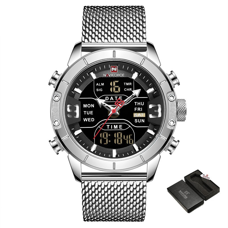 Dual Display Quartz Sports Watch – Electronic Men's Timepiece