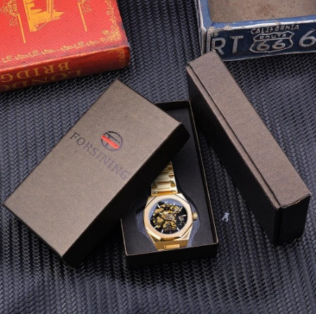 Mechanical Automatic Watch - Men's Luxury Self-Winding Leather Timepiece