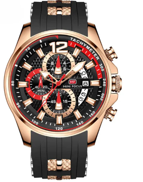 Large Dial Waterproof Luminous Men's Watch - ChronovaOfficial