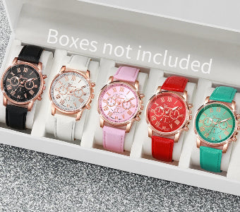 Couples Watches Set - Retro Geneva Quartz Watch for Men & Women | Matching Pair