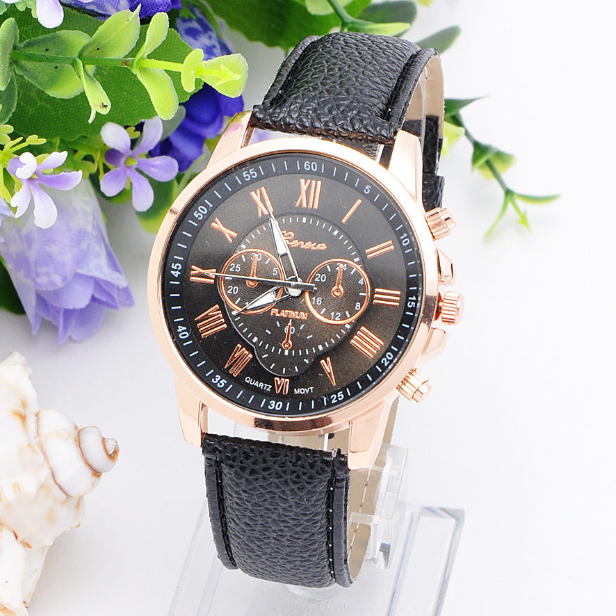 Couples Watches Set - Retro Geneva Quartz Watch for Men & Women | Matching Pair