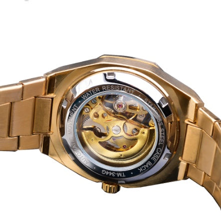 Mechanical Automatic Watch - Men's Luxury Self-Winding Leather Timepiece