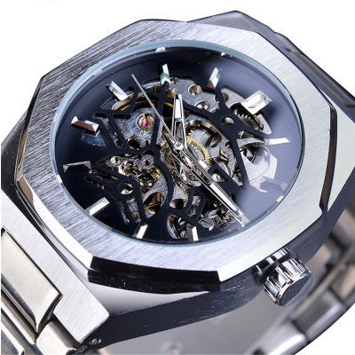 Mechanical Automatic Watch - Men's Luxury Self-Winding Leather Timepiece
