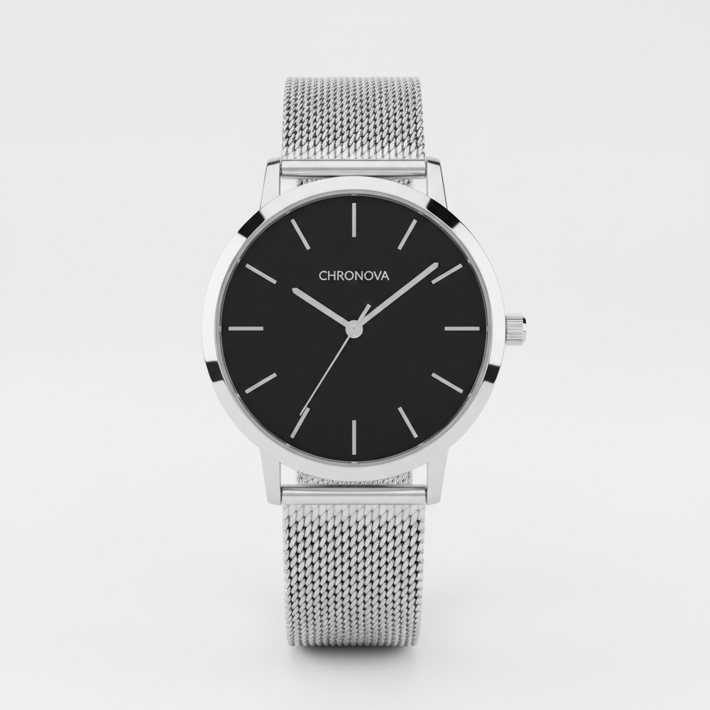 Chronova Classic Mesh Watch - Front View