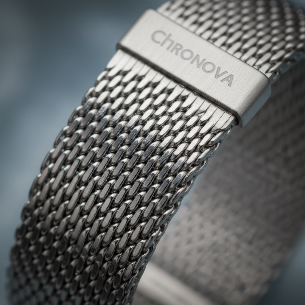 Chronova Classic Mesh Watch - Strap Detail