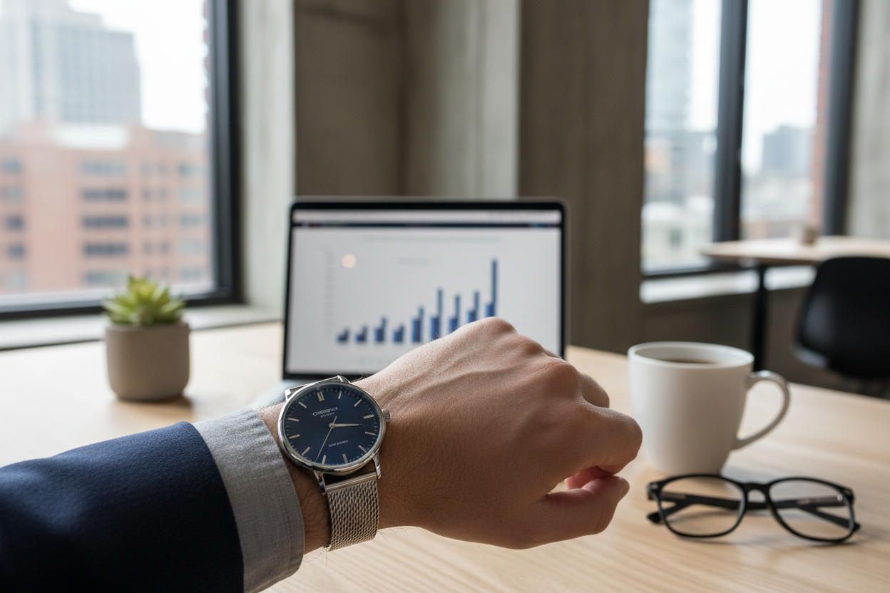 Chronova Classic Mesh Watch - Office Lifestyle